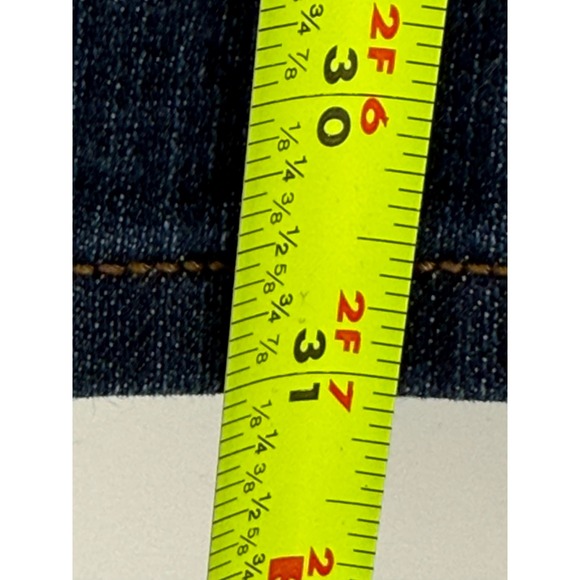 Loft Dark Wash Denim Cropped Straight Leg Jeans Women's Size 10 Modern - Picture 3 of 12